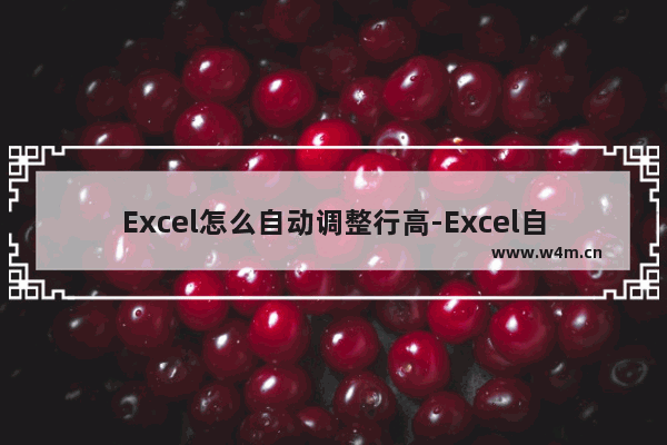 Excel怎么自动调整行高-Excel自动调整行高的方法