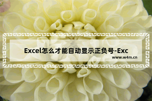 Excel怎么才能自动显示正负号-Excel自动显示正负号的方法