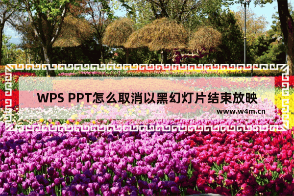 WPS PPT怎么取消以黑幻灯片结束放映-WPS PPT中取消以黑幻灯片结束放映的方法