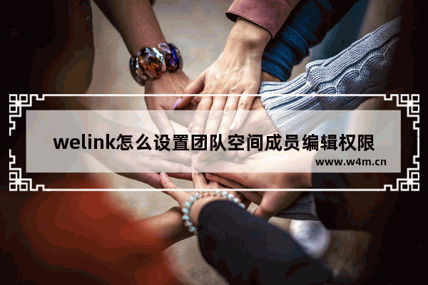 welink怎么设置团队空间成员编辑权限-welink设置团队空间成员编辑权限的方法