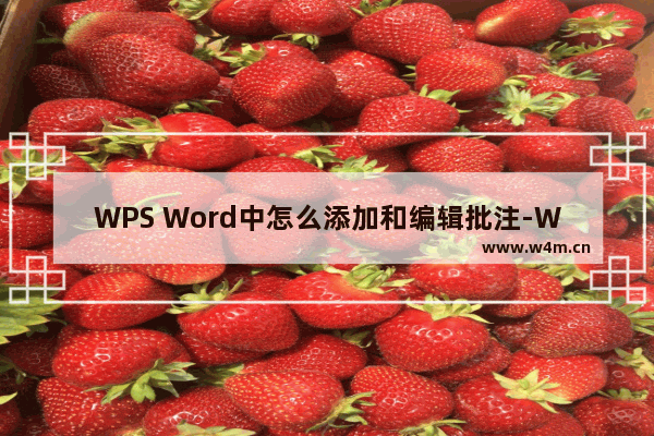 WPS Word中怎么添加和编辑批注-WPS Word文档中编辑批注的方法