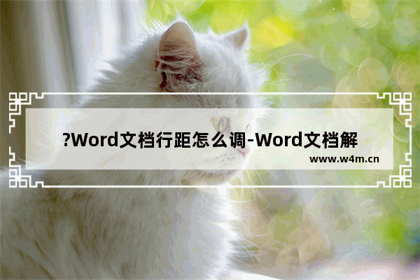 ?Word文档行距怎么调-Word文档解决无法调整行间距的方法教程