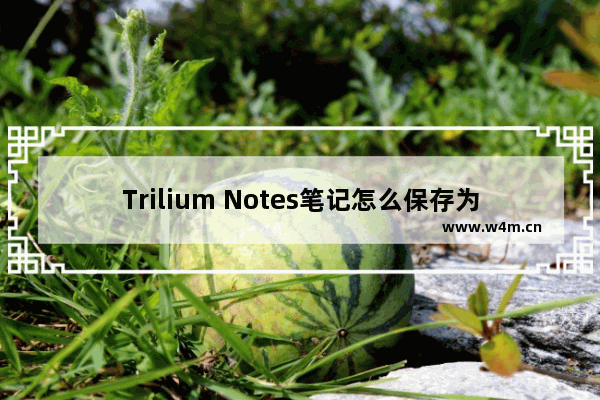 Trilium Notes笔记怎么保存为PDF-Trilium Notes笔记保存为PDF的方法