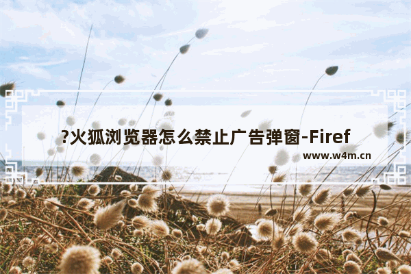 ?火狐浏览器怎么禁止广告弹窗-Firefox拦截广告的方法教程