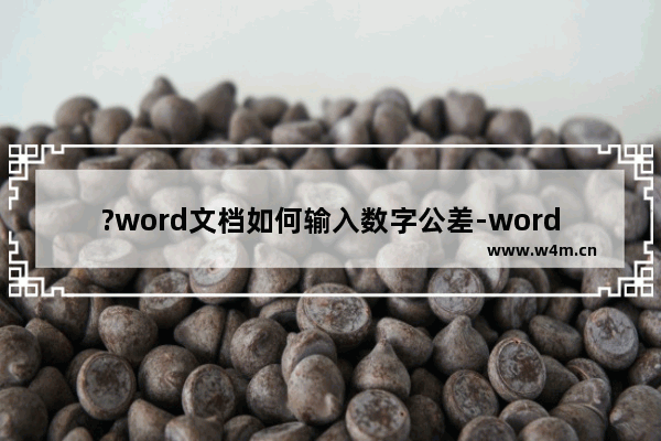 ?word文档如何输入数字公差-word文档设置数字公差的方法