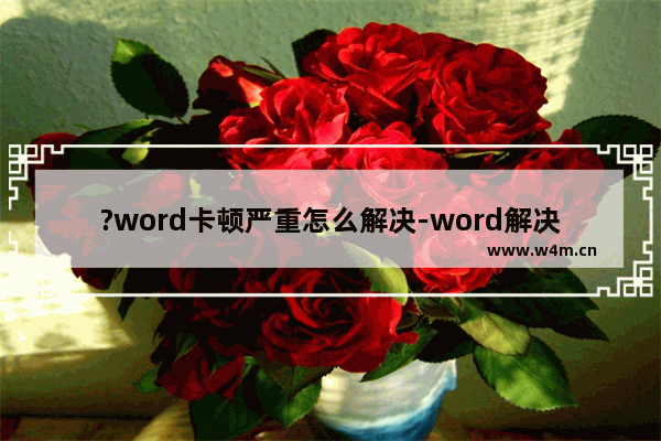 ?word卡顿严重怎么解决-word解决卡顿的方法