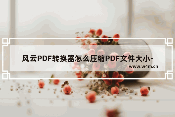 风云PDF转换器怎么压缩PDF文件大小-风云PDF转换器压缩PDF文件大小的方法