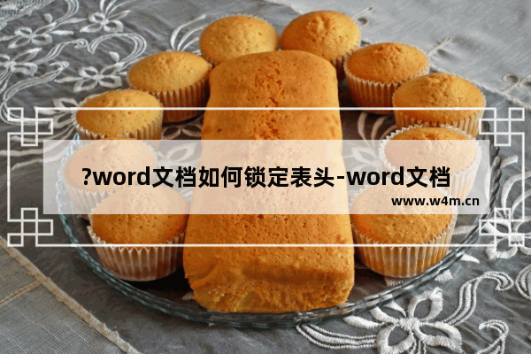 ?word文档如何锁定表头-word文档中表格的标题行固定不动的设置方法