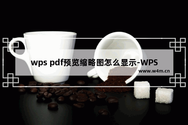 wps pdf预览缩略图怎么显示-WPS中查看PDF文档缩略图的方法