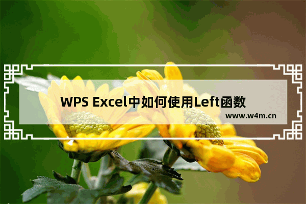 WPS Excel中如何使用Left函数-WPS Excel中Left函数公式的使用方法