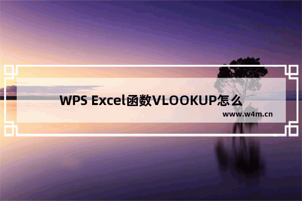 WPS Excel函数VLOOKUP怎么用-WPS Excel中VLOOKUP函数的使用方法