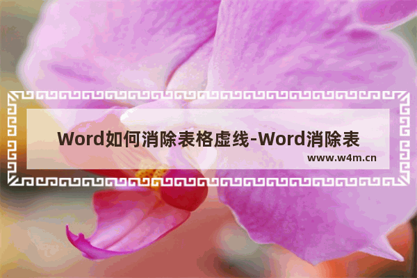 Word如何消除表格虚线-Word消除表格虚线的方法