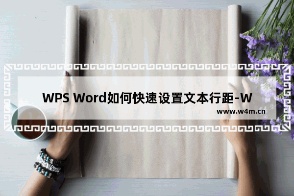 WPS Word如何快速设置文本行距-WPS Word快速设置文本行距的方法