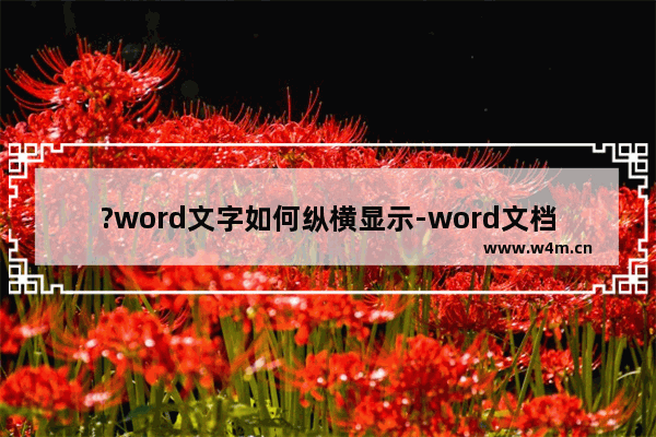 ?word文字如何纵横显示-word文档改变文字方向的方法