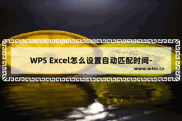 WPS Excel怎么设置自动匹配时间-WPS Excel设置自动匹配时间日期的方法