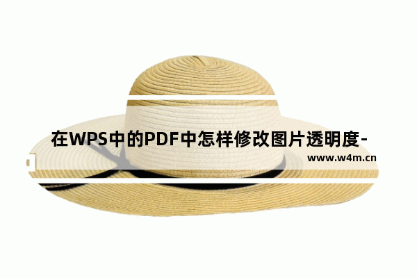 在WPS中的PDF中怎样修改图片透明度-WPS PDF中设置图片透明度的方法