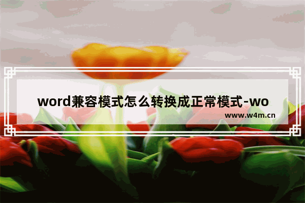 word兼容模式怎么转换成正常模式-word兼容模式转换成正常模式的方法