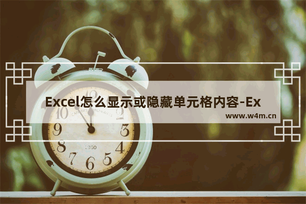 Excel怎么显示或隐藏单元格内容-Excel显示或隐藏单元格内容的方法