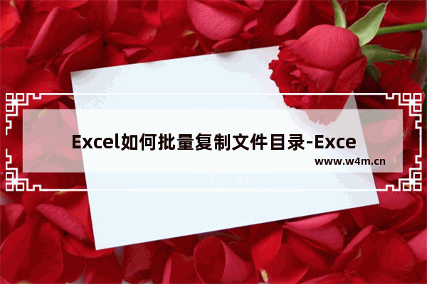 Excel如何批量复制文件目录-Excel批量复制文件目录的方法