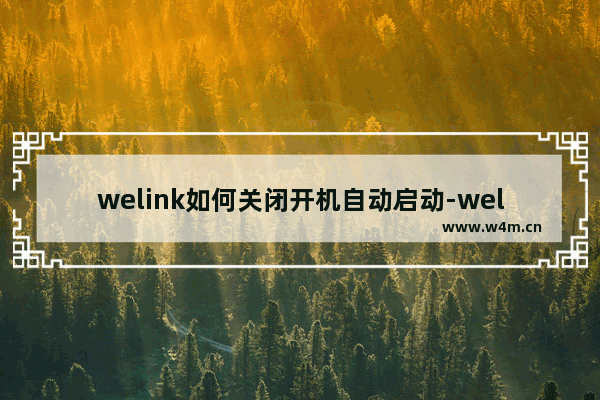 welink如何关闭开机自动启动-welink关闭开机自动启动的方法