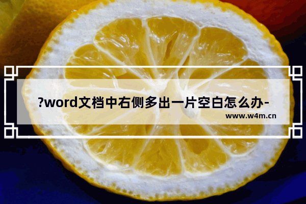 ?word文档中右侧多出一片空白怎么办-word文档页面右侧空白较多的去除方法