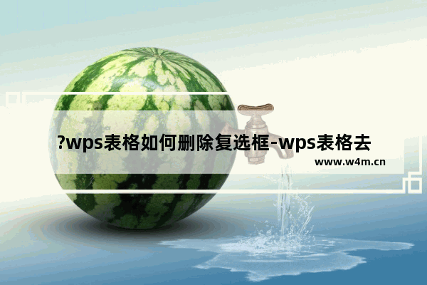 ?wps表格如何删除复选框-wps表格去除复选框的方法