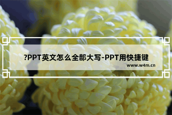 ?PPT英文怎么全部大写-PPT用快捷键使英文全部大写的方法教程