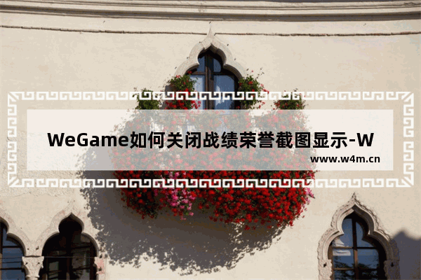 WeGame如何关闭战绩荣誉截图显示-WeGame关闭战绩荣誉截图显示的方法