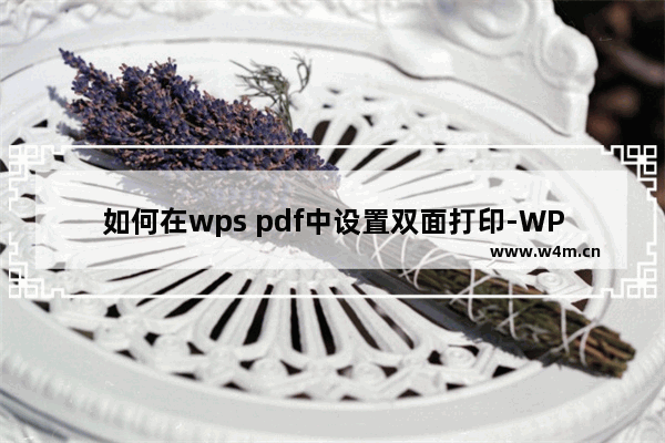 如何在wps pdf中设置双面打印-WPS PDF文档设置双面打印的方法