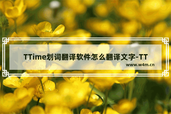 TTime划词翻译软件怎么翻译文字-TTime划词翻译软件的使用方法