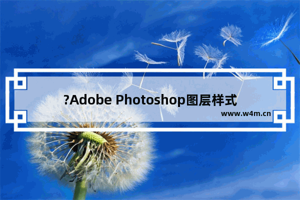 ?Adobe Photoshop图层样式在哪-PS打开图层样式的方法教程