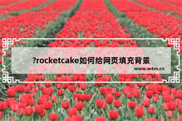 ?rocketcake如何给网页填充背景图片-?rocketcake网页以图片做背景的设置方法