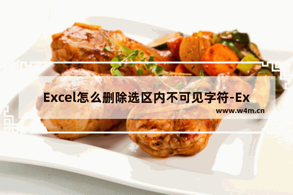 Excel怎么删除选区内不可见字符-Excel删除选区内不可见字符的方法