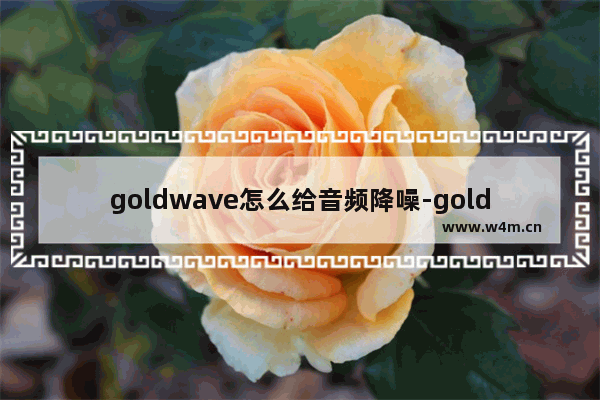 goldwave怎么给音频降噪-goldwave去除音频中噪音的方法