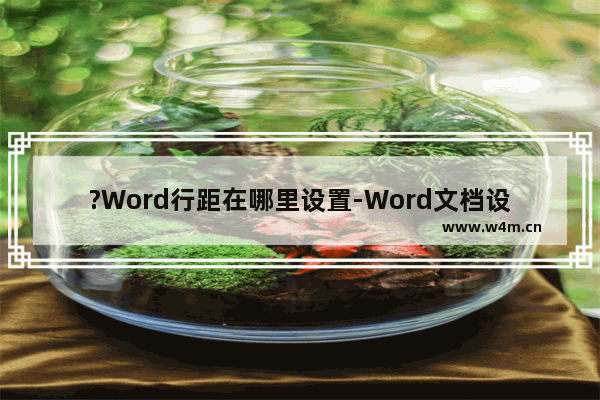 ?Word行距在哪里设置-Word文档设置行距的方法教程