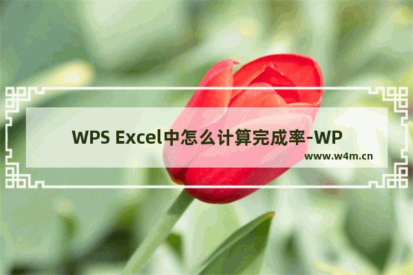 WPS Excel中怎么计算完成率-WPS Excel里计算完成率的方法