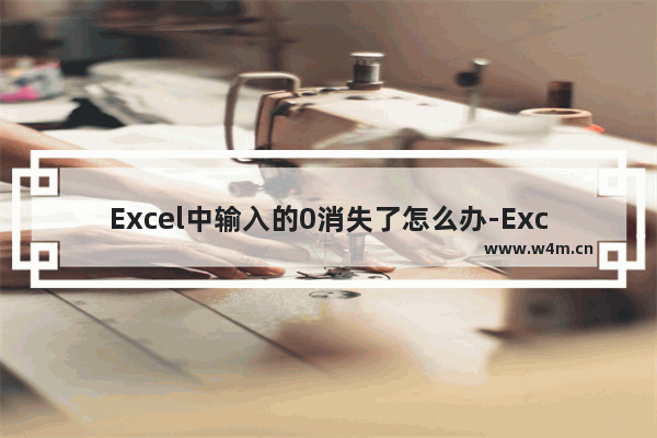 Excel中输入的0消失了怎么办-Excel中输入的0消失了的解决方法