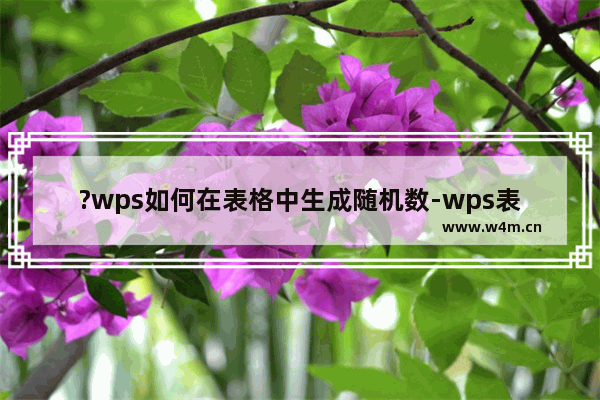 ?wps如何在表格中生成随机数-wps表格在单元格中生成随机数的方法