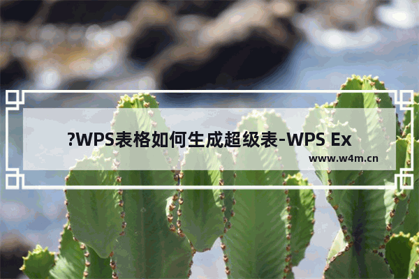 ?WPS表格如何生成超级表-WPS Excel创建超级表的方法教程