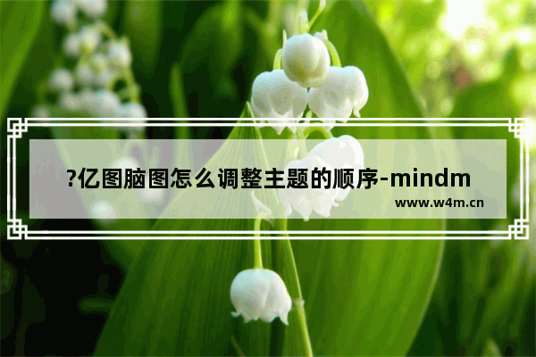 ?亿图脑图怎么调整主题的顺序-mindmaster移动思维导图主题位置顺序的方法教程