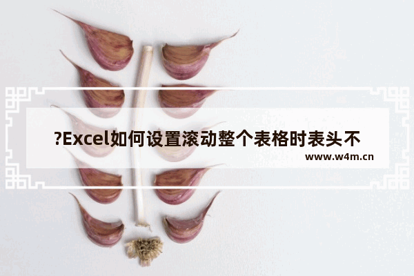 ?Excel如何设置滚动整个表格时表头不动-Excel冻结表头的方法教程