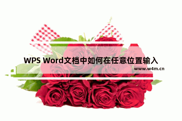 WPS Word文档中如何在任意位置输入文字-在WPS Word文档中任意位置输入文字的方法