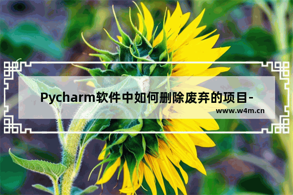 Pycharm软件中如何删除废弃的项目-Pycharm删除项目的方法