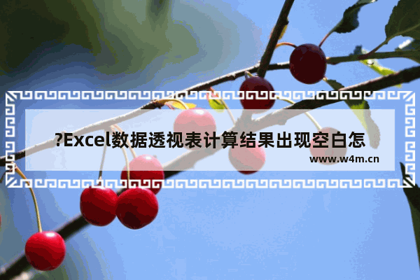 ?Excel数据透视表计算结果出现空白怎么办-Excel解决透视表计算结果出现空白的方法教程