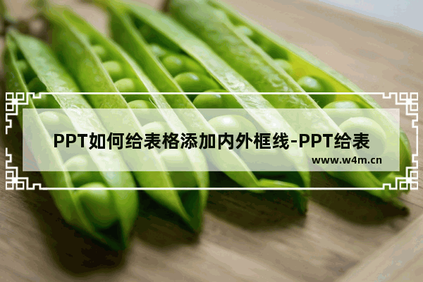 PPT如何给表格添加内外框线-PPT给表格添加内外框线的方法