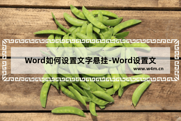 Word如何设置文字悬挂-Word设置文字悬挂的方法