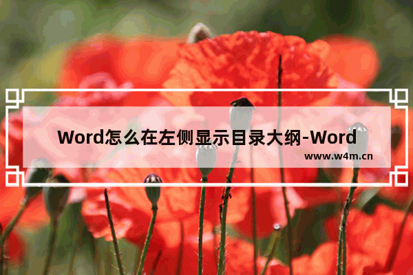 Word怎么在左侧显示目录大纲-Word左侧显示目录大纲的方法