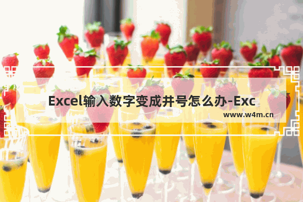 Excel输入数字变成井号怎么办-Excel输入数字变成井号的解决方法