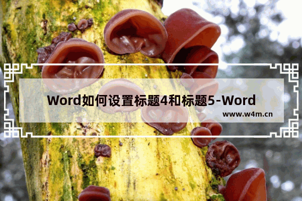 Word如何设置标题4和标题5-Word设置标题4和标题5的方法