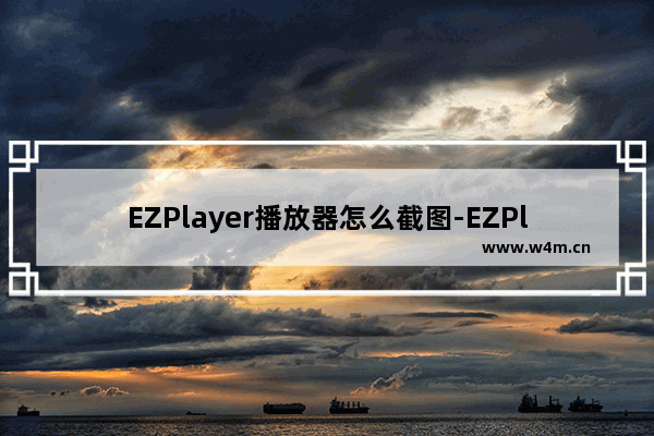 EZPlayer播放器怎么截图-EZPlayer播放器截图的方法